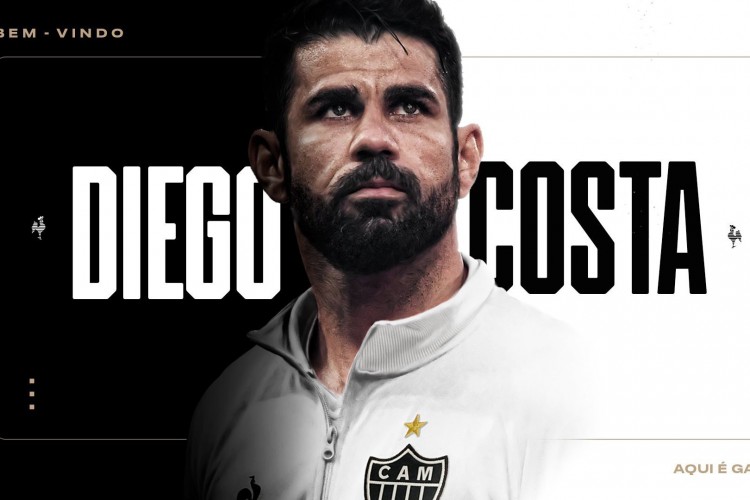 Atacante Diego Costa acertou com o Atlético-MG até o final de 2022