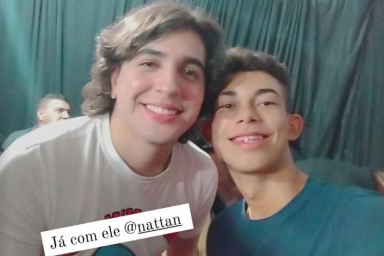 Artistas se encontraram antes do show de Nathanzinho em Vitorino Freire, no Maranhão