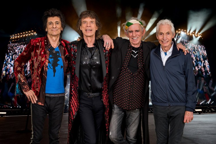 Ron Wood, Mick Jagger, Keith Richards e Charlie Watts, os Rolling Stones