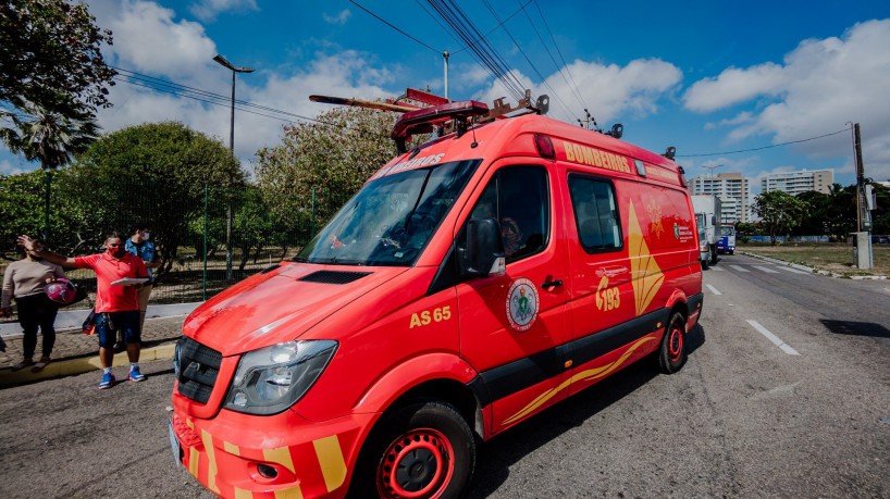 FORTALEZA-CE, BRASIL, 06-09-2021: Viatura dos Bombeiros 