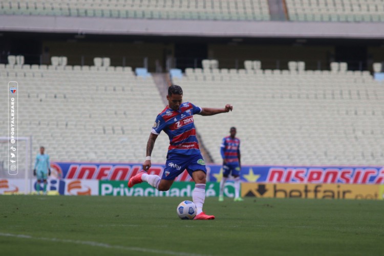 Yago Pikachu em partida entre Fortaleza e Atlético-MG pela 20ª rodada da Série A do Brasileirão em jogo da Arena Castelão. 