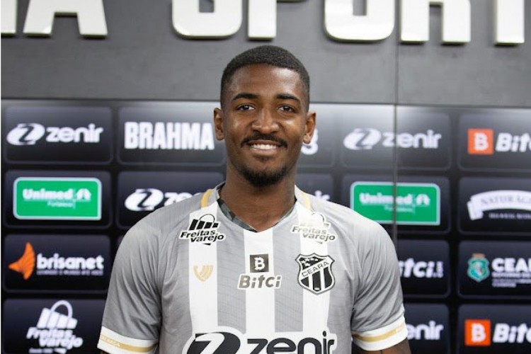 Gabriel Santos, novo atacante do Vovô, foi apresentado oficialmente.