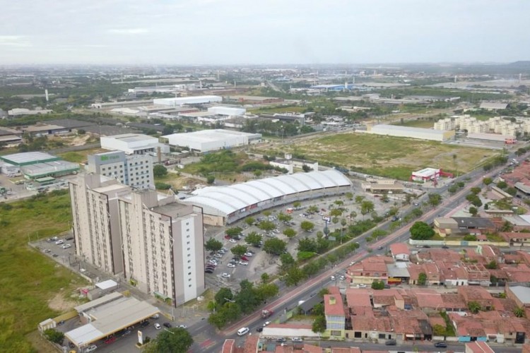 Vista aérea do município de Maracanaú, Região Metropolitana de Fortaleza