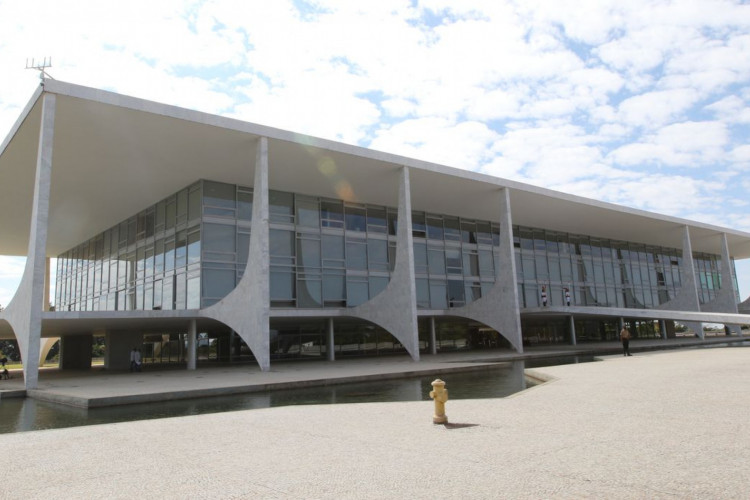 Palácio do Planalto, na Praça dos Três Poderes, em Brasília