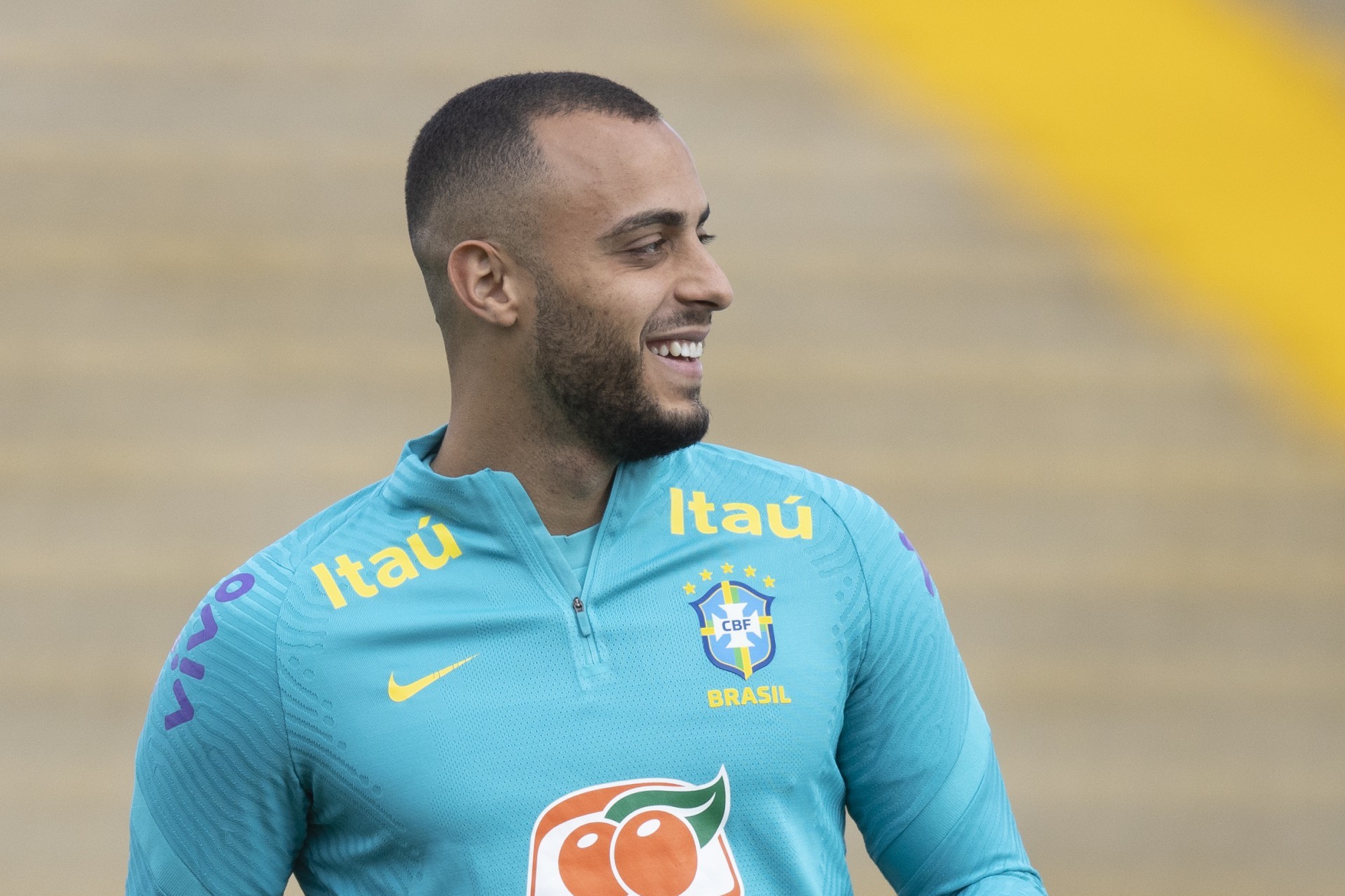 Atacante Arthur Cabral em treino da seleção brasileira em Bogotá, na Colômbia (Foto: Lucas Figueiredo/CBF)