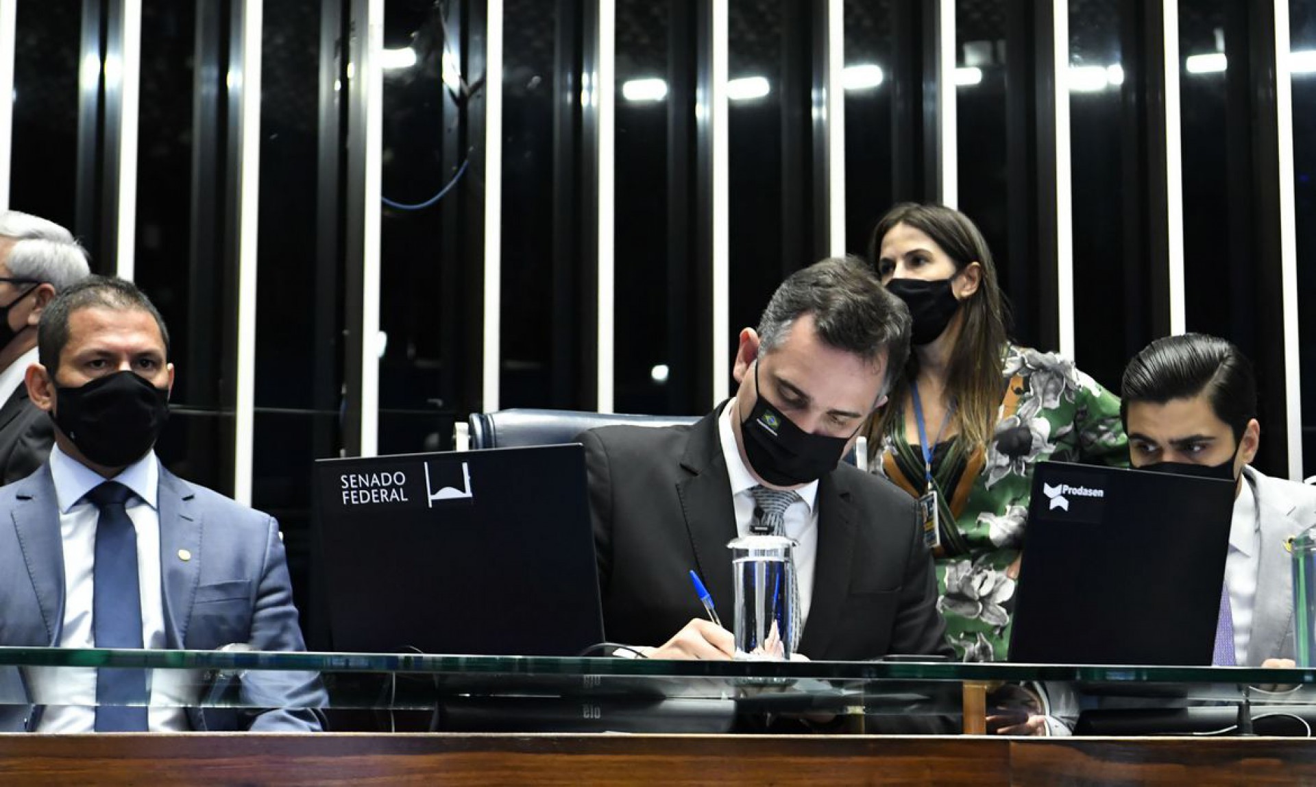 Plenário do Senado Federal durante sessão solene semipresencial do Congresso Nacional (Foto: Waldemir Barreto)