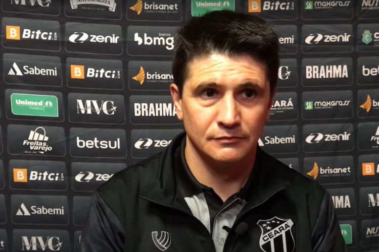 Auxiliar técnico Evandro Fornari concede entrevista coletiva após o jogo São Paulo x Ceará, pela Série A