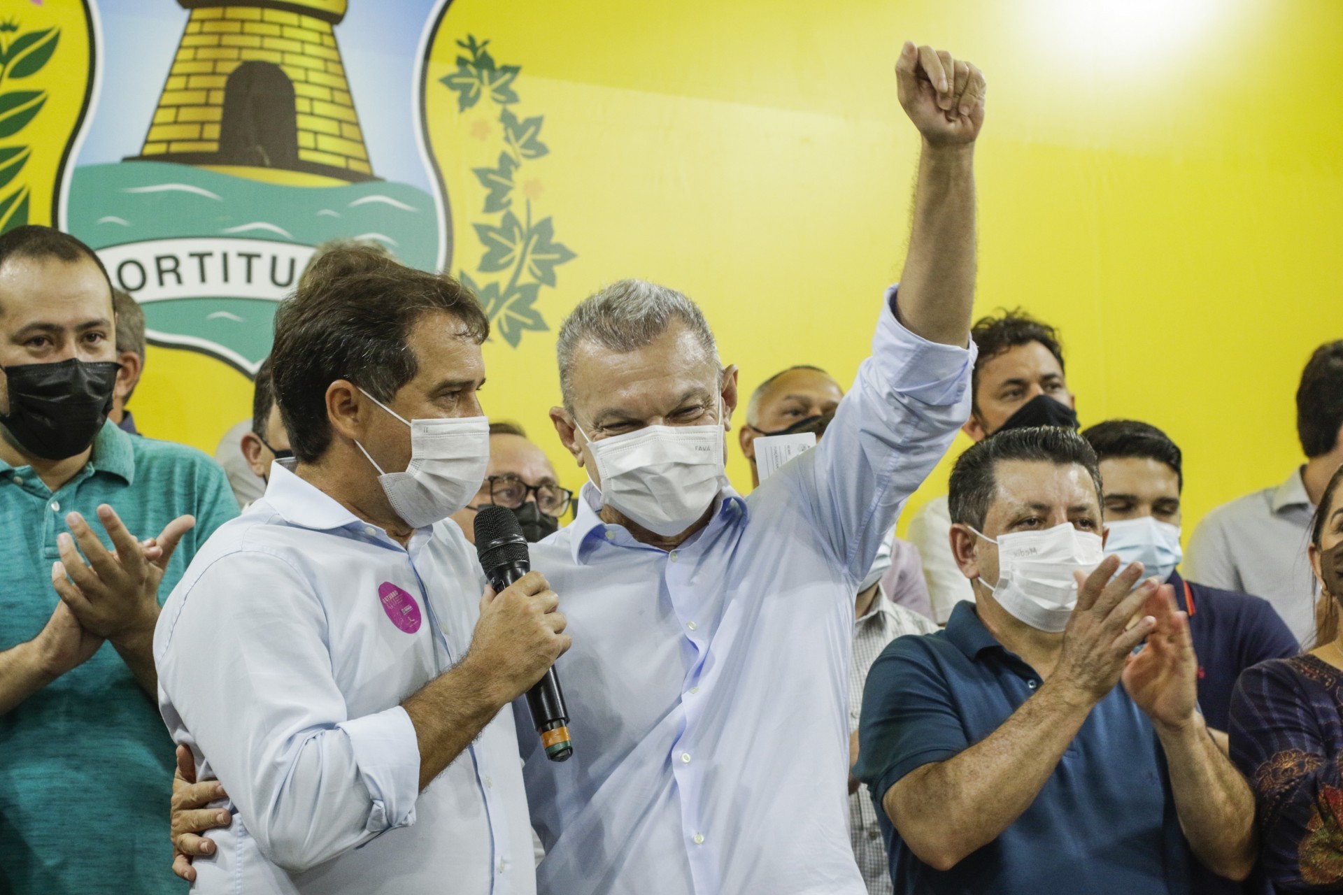 ￼EVANDRO Leitão e Sarto antes do grande cisma de 2022 (Foto: Thais Mesquita, em 25/10/2021)