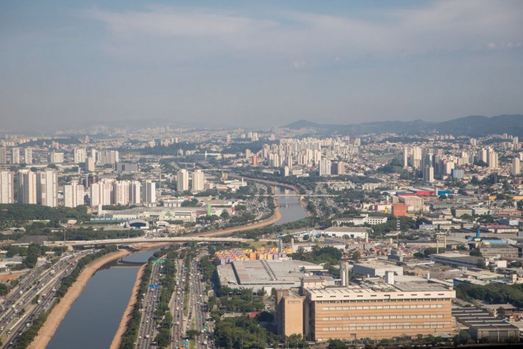 Vista aerea da cidade de São Paulo 