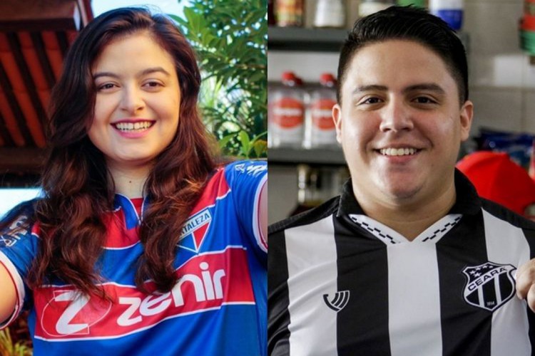 Thais Lemos, torcedora do Fortaleza, e Ygor de Castro, torcedor do Ceará, vivem expectativa de retorno ao Castelão para acompanhar o Clássico-Rei