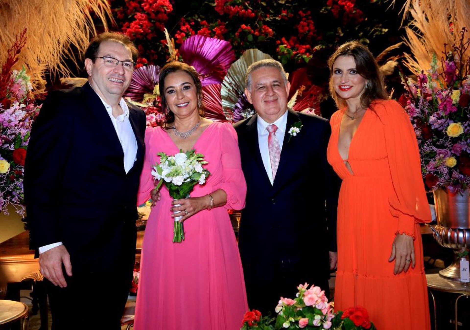 Marcelo Arrais, Pastora , Fernando Barroso e Adriana Arrais(Foto: arquivo pessoal)