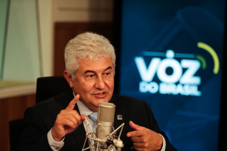 O ministro da Ciência e Tecnologia, Marcos Pontes, participa do programa A Voz do Brasil