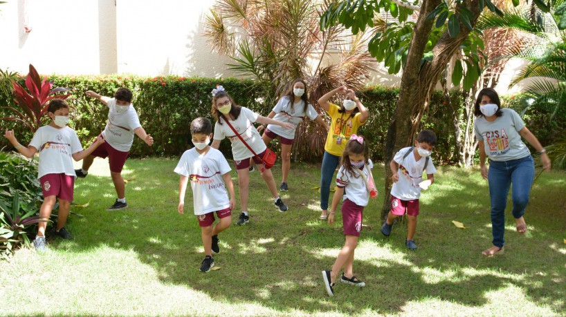 Contraturno conta com atividades que promovem maior interação entre alunos e cuidados com a saúde integral  