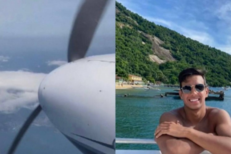 Avião bimotor com 3 a bordo cai no mar na região de Ubatuba. O copiloto José Porfírio de Brito Júnior, de 20 anos, está entre os tripulantes.
