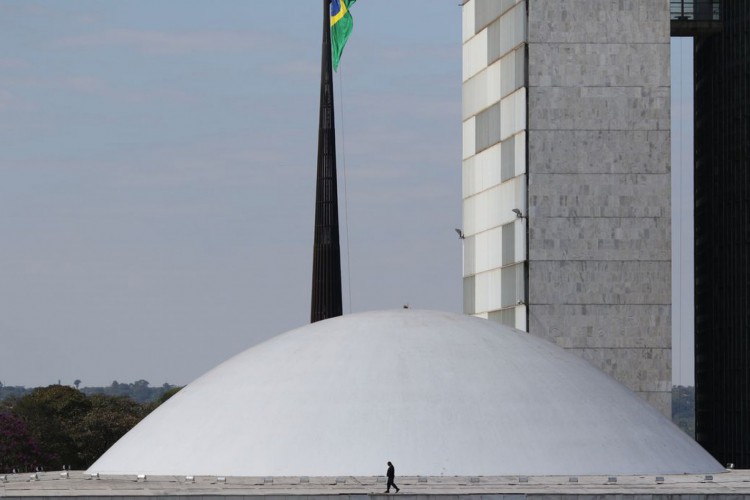 Palácio do Congresso Nacional na Esplanada dos Ministérios em Brasília