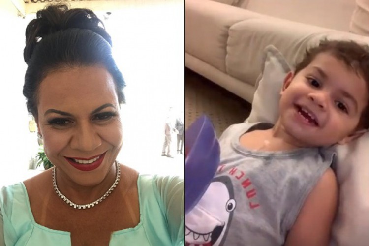 Mãe de Marília Mendonça, Ruth Moreira compartilhou um story em que se diverte com seu neto, Léo