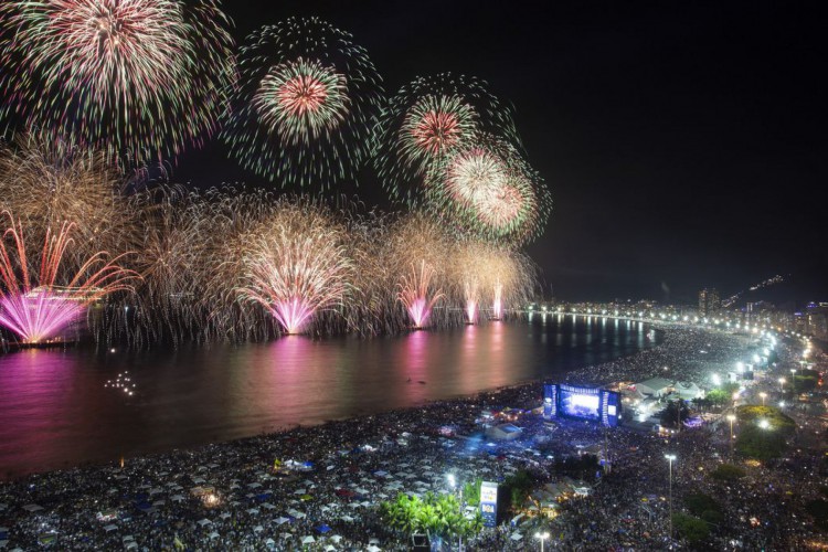 Queima de fogos na praia de Copacabana, Réveillon Rio 2019 