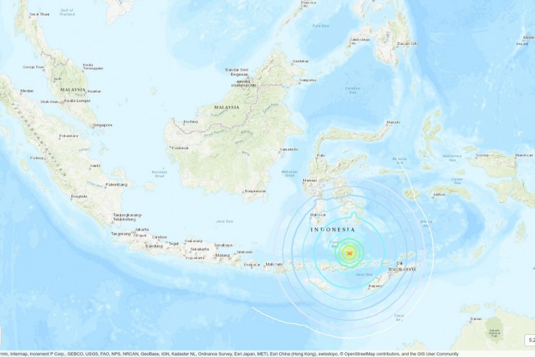 Terremoto de magnitude 7,3 foi registrado cerca de 100km ao norte da cidade de Maumere, em área de oceano; há risco de tsunami