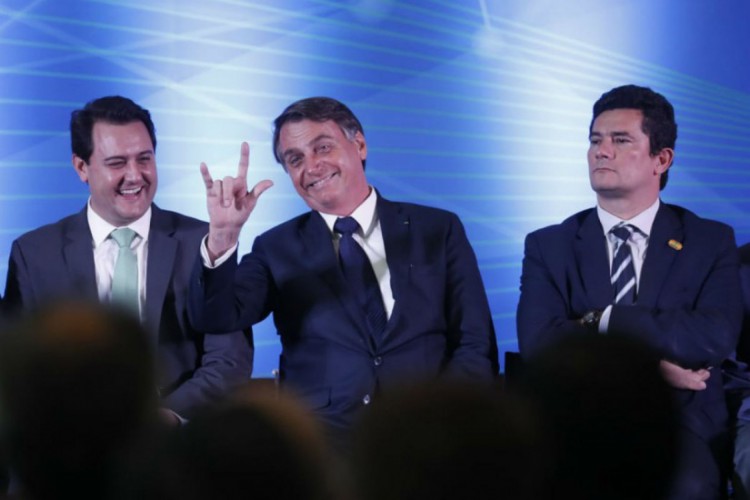 Ratinho Júnior, Jair Bolsonaro e Sergio Moro