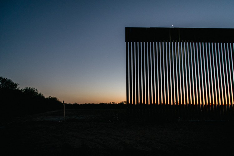 Muro de fronteira em La Joya, Texas