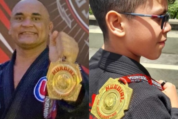 Guilherme Santos e João Vitor, campeões do Campeonato Mundial de Jiu-Jitsu 2021