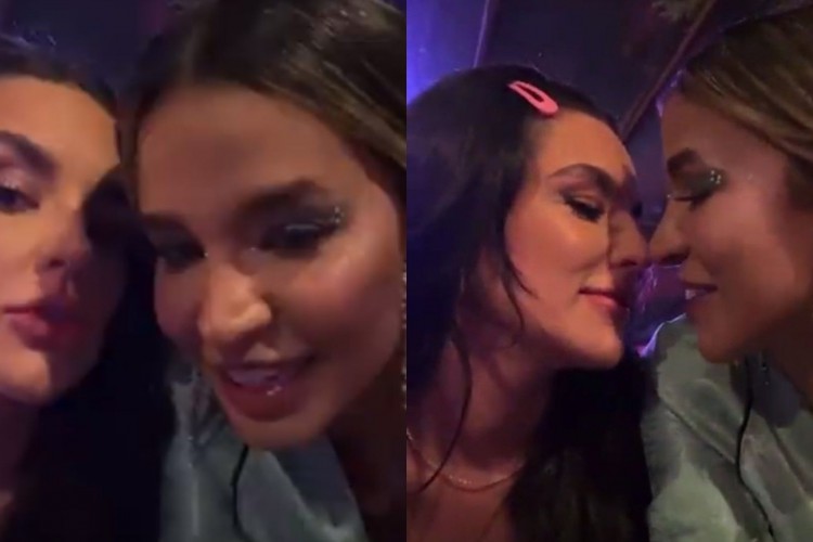 Kéfera e Kerline ficam durante festa de Virginia nesta última terça, 21