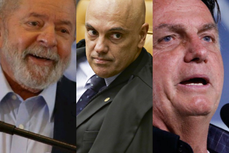 Luiz Inácio Lula da Silva, Alexandre de Moraes e Jair Bolsonaro