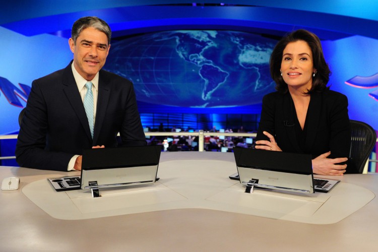 William Bonner e Renata Vasconcellos no Jornal Nacional