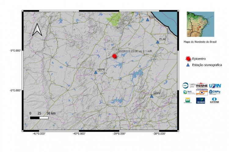 Tremor ocorreu por volta das 20h06min