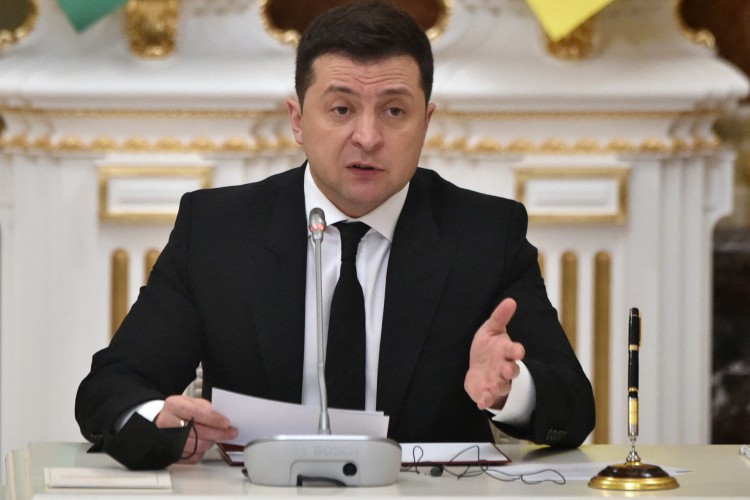 O presidente ucraniano Volodymyr Zelensky