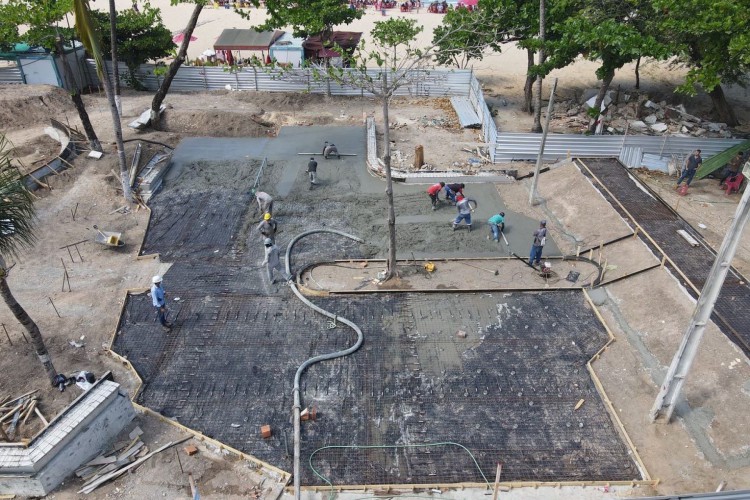 Obras do espaço de skate na Beira-Mar