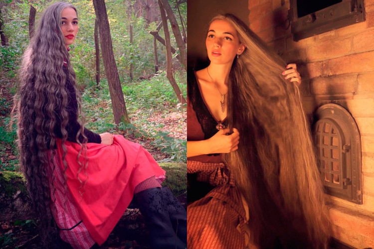 A Rapunzel da vida real começou a notar o aparecimento de seus cabelos grisalhos quando tinha 13 anos