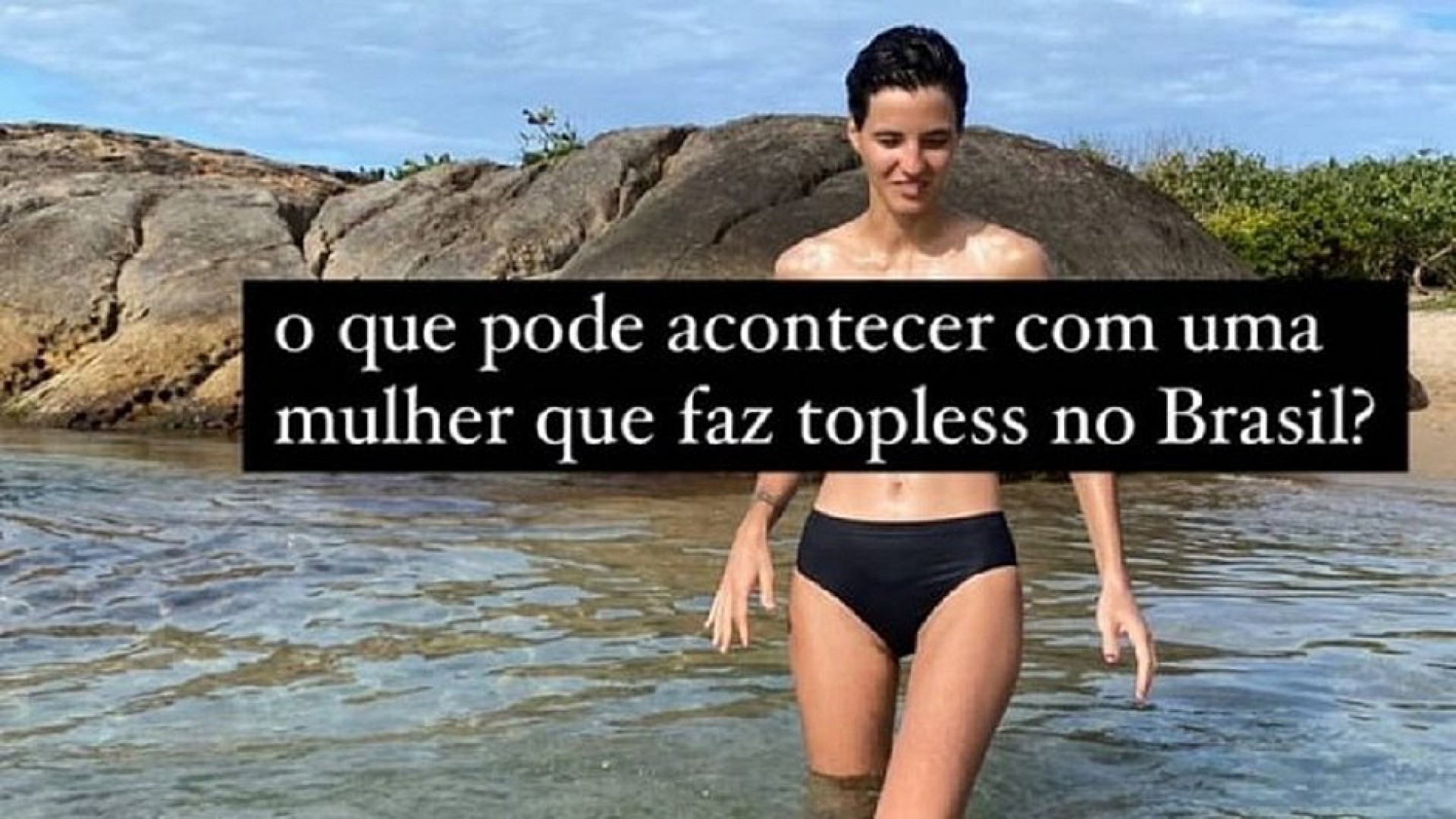 Ex de Camila Pitanga é levada para delegacia algemada após fazer topless em  praia | Farol | OPOVO+