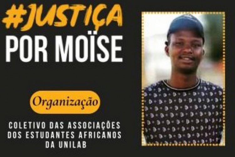 Estudantes negros realizaram um ato de solidariedade a Moïse Kabagambe em Redenção