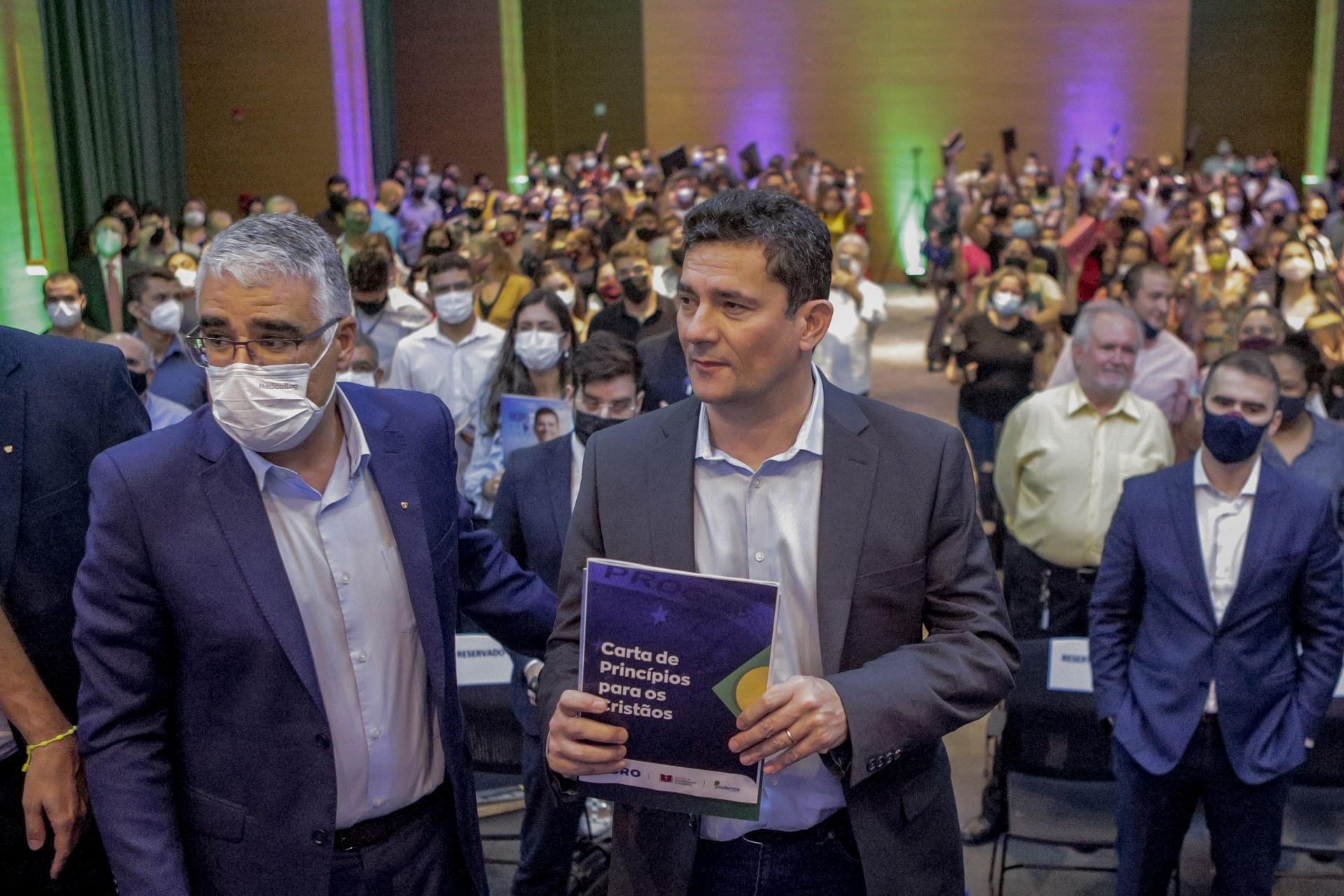 Pré-candidato à presidente da República, Sergio Moro, se reúne com grupo de evangélicos para lancamento nacional da Carta de Princípios para os Cristãos (Fco Fontenele/O POVO) (Foto: FCO FONTENELE)