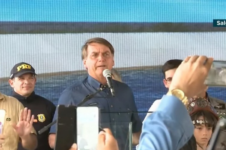 Presidente Jair Bolsonaro em Salgueiro, início da viagem pelo Nordeste em 8 de fevereiro de 2022