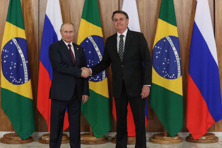 (Brasília - DF, 14/11/2019) Encontro com o Presidente da Federação da Rússia, Vladmir Putin.
Foto: Marcos Corrêa/PR