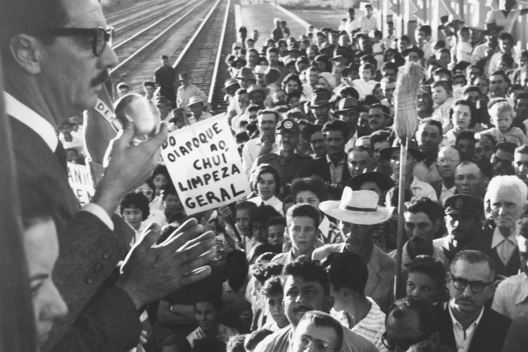 Jânio Quadros - Campanha eleitoral para 1960. Foto: Domínio público / Coleção do Arquivo Nacional