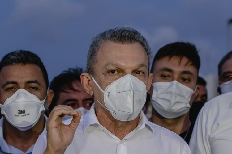 FORTALEZA, CE, BRASIL, 15-02.2022: Camilo Santana / Sarto Nogueira. Inauguração do Parque Raquel de Queiroz, no Presidente Kenedy, com presença de Sarto , Prefeito e Camilo Santana, Governador do Ceara. em epoca de COVID-19. (Foto:Aurelio Alves/ Jornal O POVO)