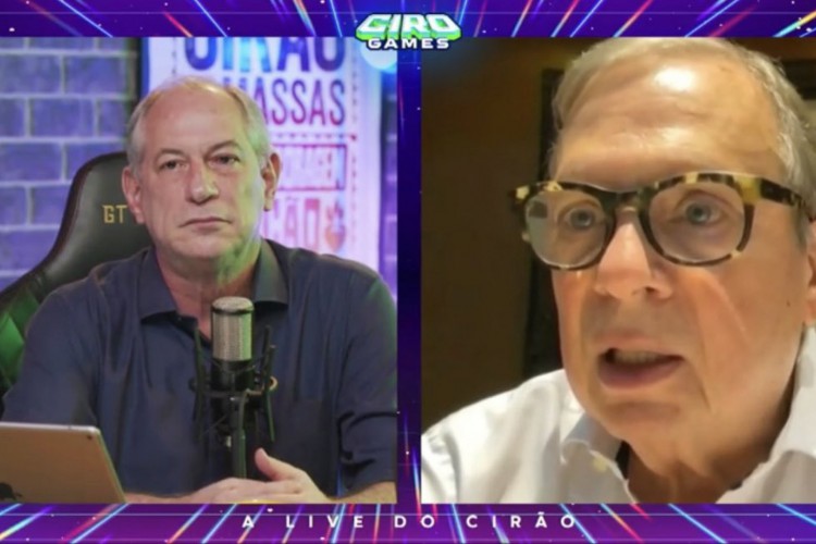 ￼Ciro Gomes e Tasso Jereissati durante live do pré-candidato pedetista