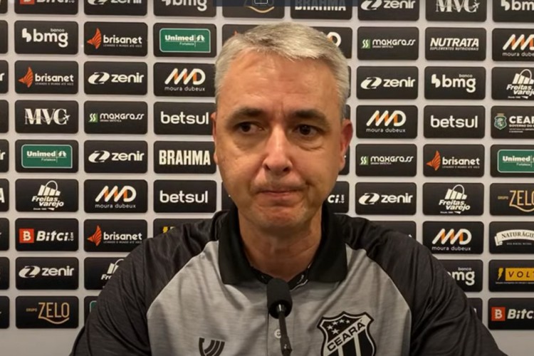 Treinador Tiago Nunes em entrevista coletiva após a vitória do Ceará por 2 a 1 sobre o Iguatu pelas quartas de final do Campeonato Cearense