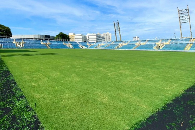 Com gramado instalado, Estádio Presidente Vargas estará apto para receber jogos ainda no primeiro semestre de 2022