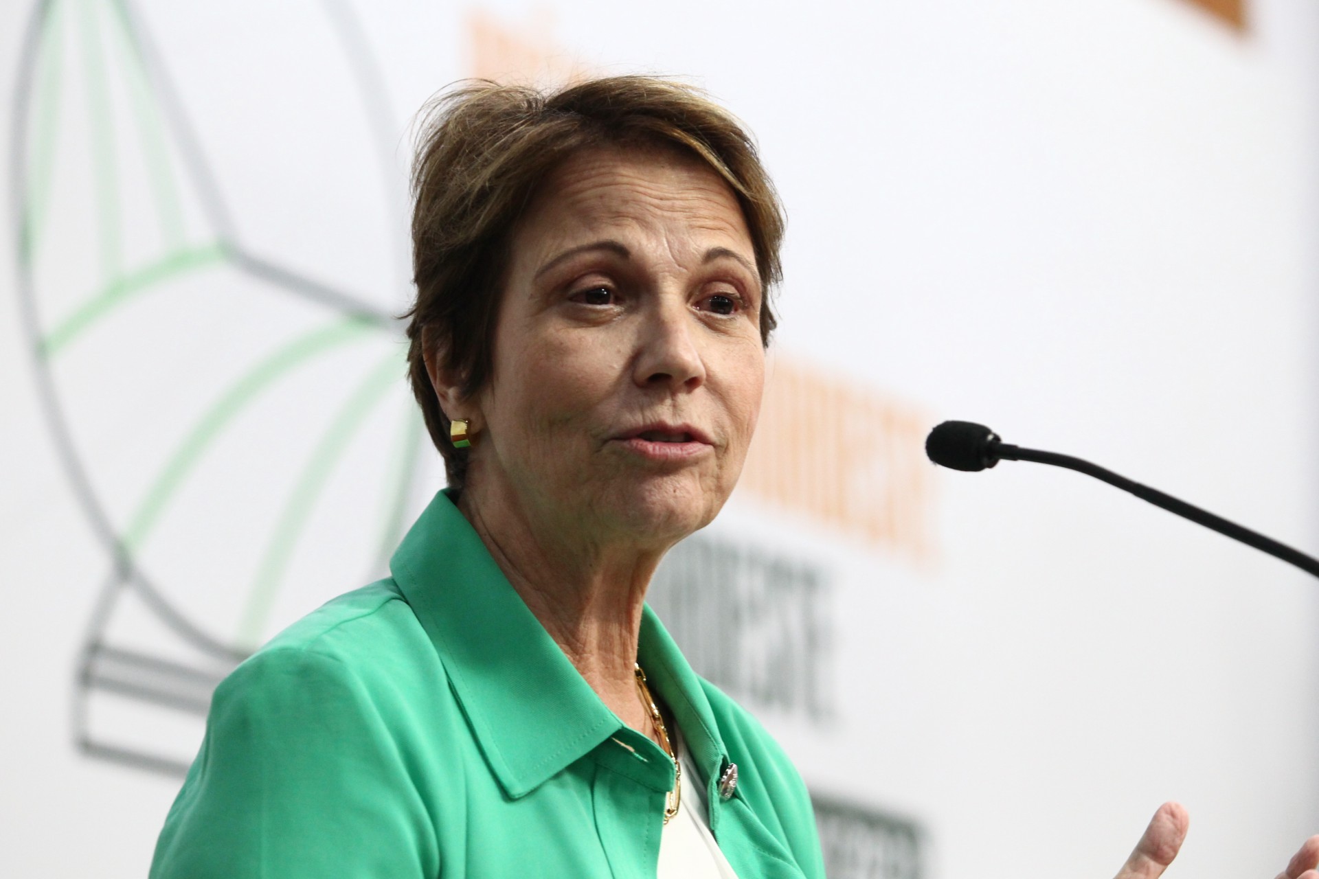 ￼Ministra destacou números do Agronegócio em evento na sede do BNB, em Fortaleza (Foto: FABIO LIMA)