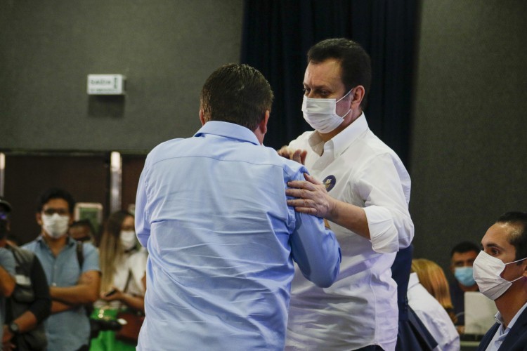 FORTALEZA, CE, BRASIL, 04.03.2022: Encontro do Partido PSD na assembleia legislativa do Ceará, contou com a presença do presidente nacional do partido Gilberto Kassab (Foto:Thais Mesquita/OPOVO)