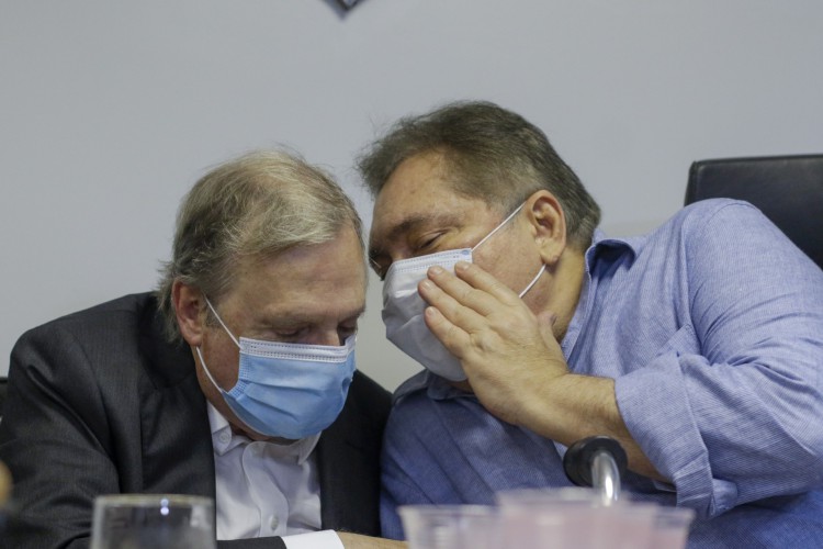 FORTALEZA, CE, BRASIL, 21.03.2022: Chiquinho Feitosa assume o comando do PSDB. O evento aconteceu hoje na Assembleia Legislativa do Ceará, e teve a participação do atual presidente do partido, Luiz Pontes e do Senador Tasso Jereissati  (Foto:Thais Mesquita/OPOVO)(Foto: Thais Mesquita)