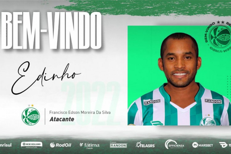 Juventude anuncia a contratação do atacante Edinho por empréstimo