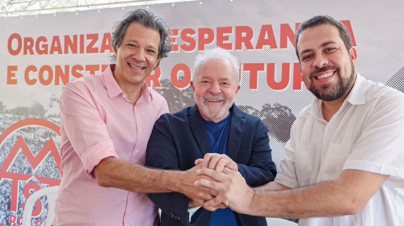 Haddad, Lula e Boulos: PT irá apoiar o psolista para Prefeitura de SP em 2024