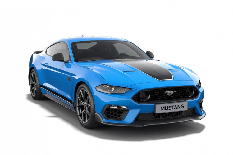 Ford Mustang Azul Estoril - A linha 2022 do Mustang Mach 1 chega com cinco novas cores que destacam a personalidade e a exclusividade do clássico
