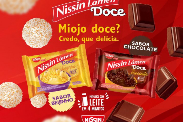 Nissin lança macarrão instantâneo com sabor beijinho e chocolate