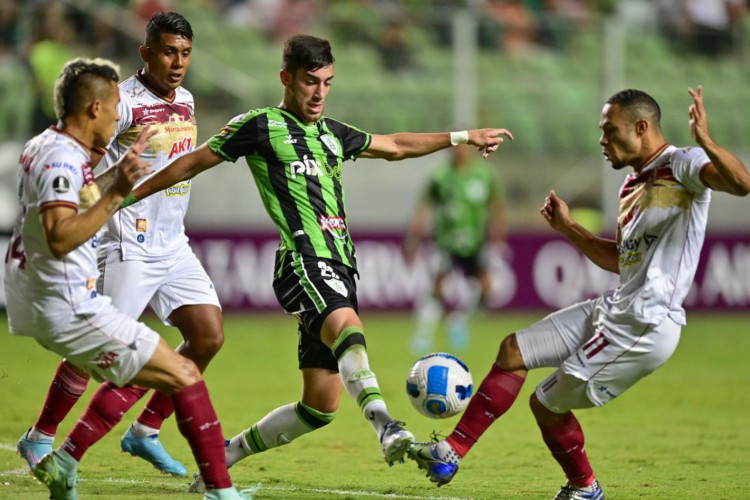 Belo Horizonte, 27/04/2022 - Copa Libertadores da América 2022 - América BRA X Tolima COL  - , durante partida entre América e Tolima válida pela 3ª rodada da fase de grupos, grupo D, da Copa Libertadores da América 2022, realizada na Arena Independência nesta quarta-feira (27). Foto: Mourão Panda / AMÉRICA